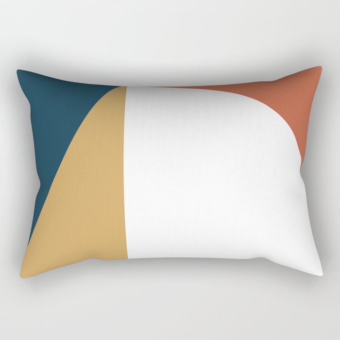 Mid Century Modern Sunset Nº1 Rectangular Pillow