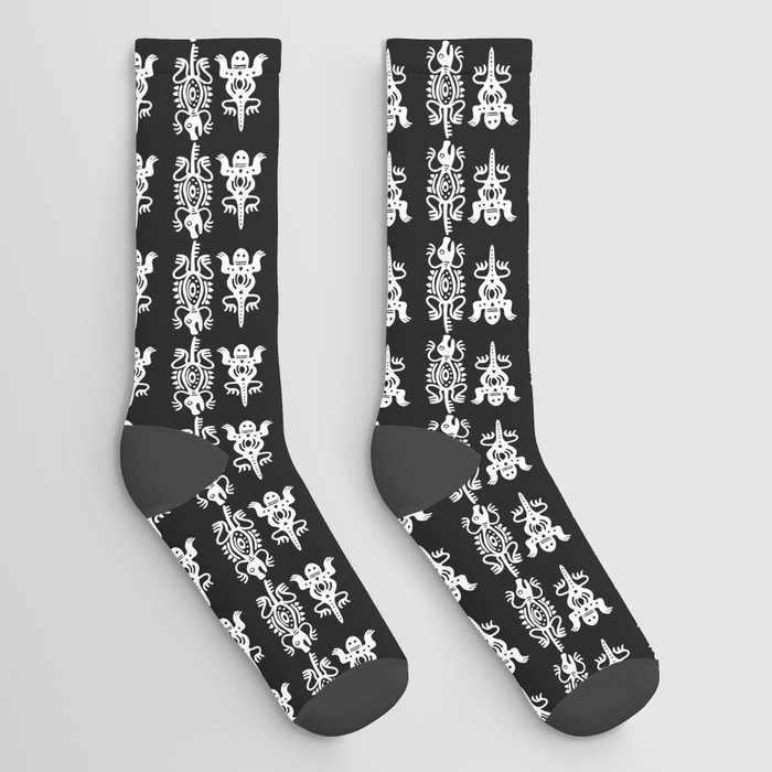 Aztec Lizard Design Socks