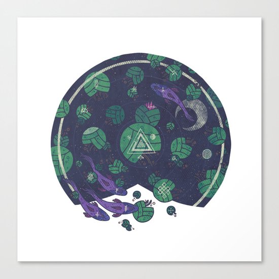 Amongst the Lilypads Canvas Print