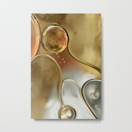 A Touch of Silver and Gold Metal Print