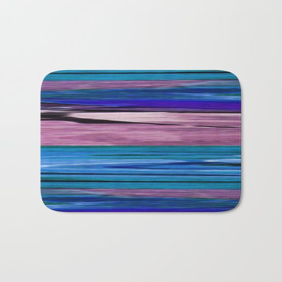 Abstract pattern . lilac blue . Bath Mat