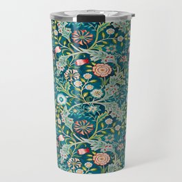 William Morris (British, 1834-1896) - Title: Wilhelmina (Opal Green/Dark Aquamarine variant) - Date: 1880 - Style: Arts and Crafts movement - Genre: Floral pattern, Scrolling Foliage - Digitally Enhanced Version (2000 dpi) - Travel Mug