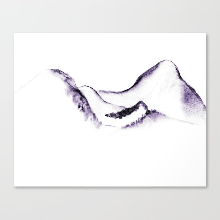 Purple Silence Mountain Range Canvas Print
