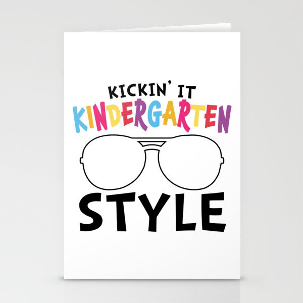 Kickin' It Kindergarten Style Stationery Cards