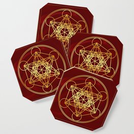 Metatrons Cube, Flower of life, Sacred Geometry Coaster