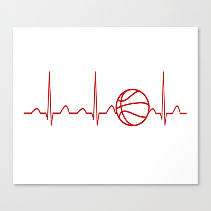 BASKETBALL HEARTBEAT Canvas Print