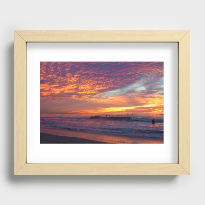 Pink Sunset Recessed Framed Print