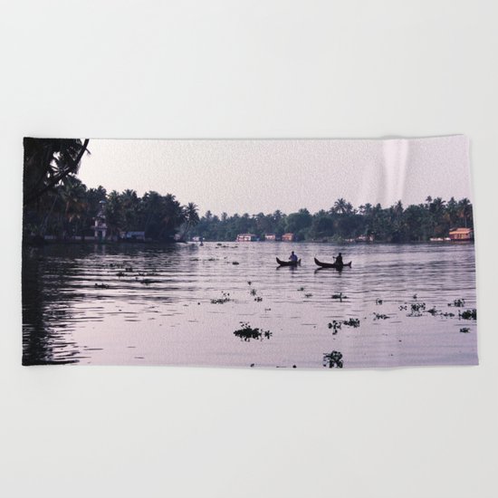 Sunrise Fishing Beach Towel