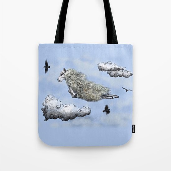 Flying sheep Tote Bag