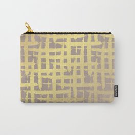 Golden Grid Carry-All Pouch