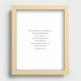 The Lord Bless You and Keep You Numbers 6 Recessed Framed Print