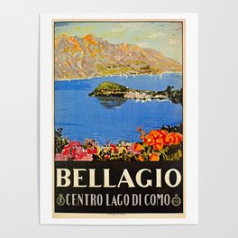 Italy Bellagio Lake Como Poster