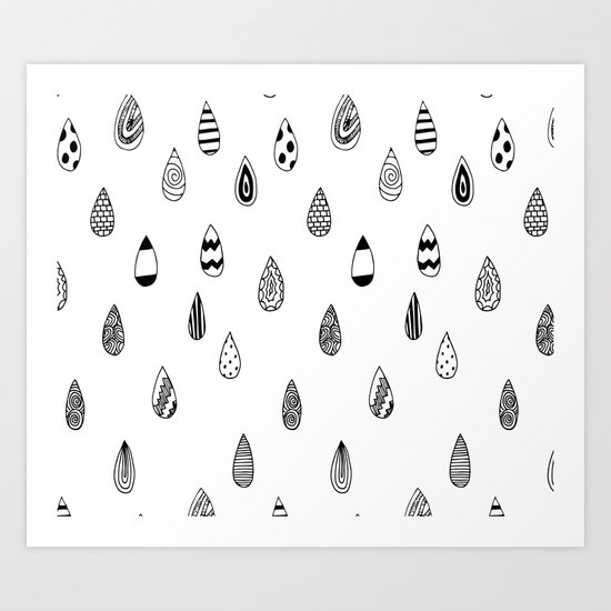 Raindrops of fun Art Print