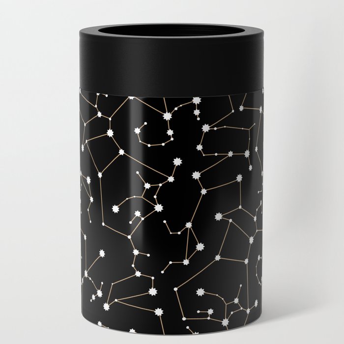 Constellation Simple Pattern Black Can Cooler