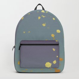 Dusty Pastel Gold Flakes Ombre Abstract Art Backpack