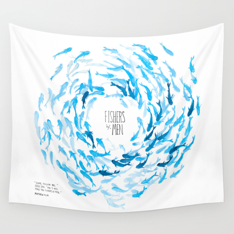 Fishers Of Men Wall Tapestry By Paintedverses Society6