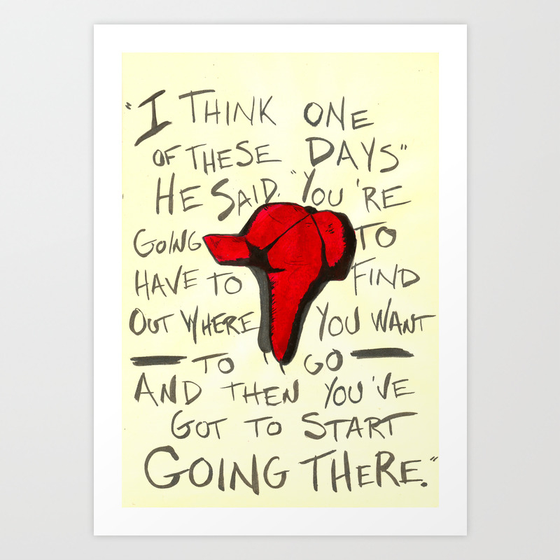 The Catcher In The Rye Holden S Red Hunting Cap Art Print By