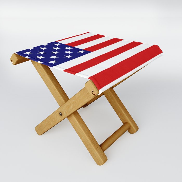 USA Flag Folding Stool