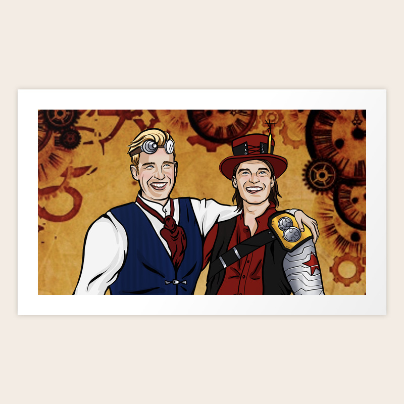Steampunk Boys 2 Art Print