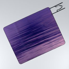 Movement of Water on a Calm Evening- Violet Abstraction Picnic Blanket