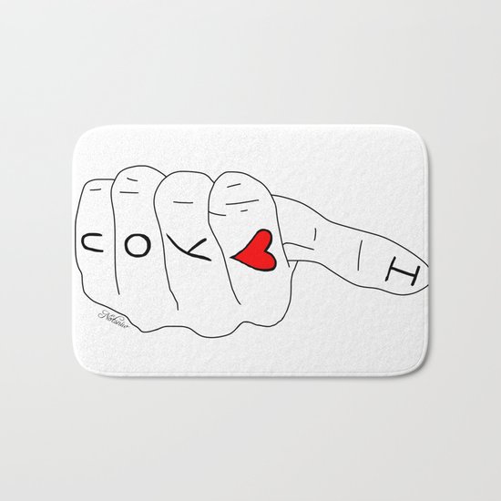 I love you - thumbs up Bath Mat