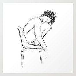 Chair Sketch Art Print