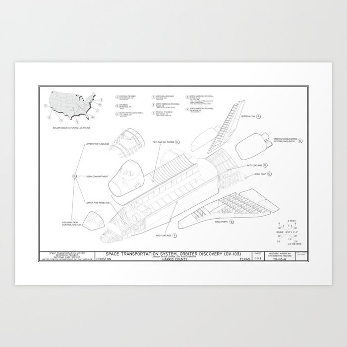 space shuttle orbiter diagrams