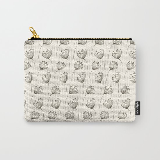Delicate Floral Bright Pattern Carry-All Pouch
