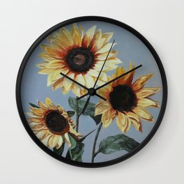 sunflowers Wall Clock
