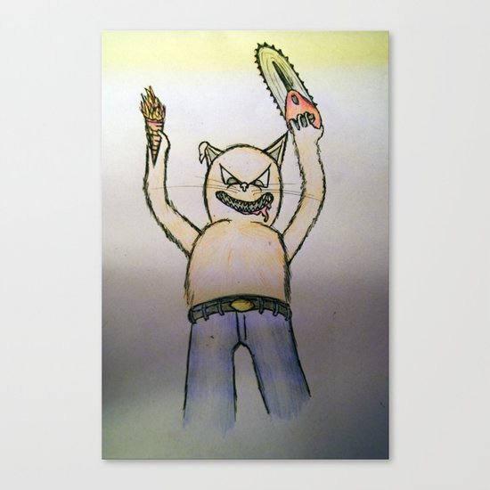 Killer cat Canvas Print