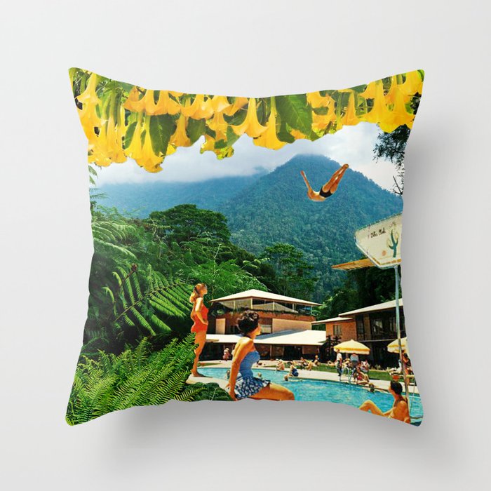 Jungle Plunge Throw Pillow