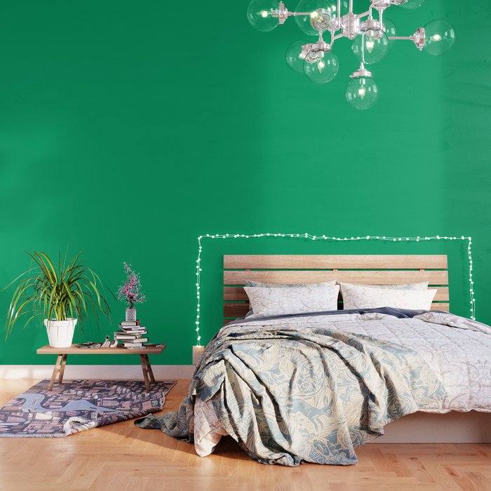 Simply Solid Jade Green Wallpaper By Femcreations Society6
