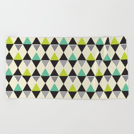 Mid-century pattern Beach Towel