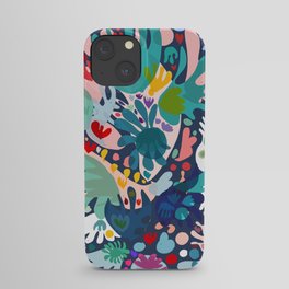 Flowers of Love Joyful Abstract Decorative Pattern Colorful  iPhone Case