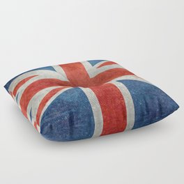 British flag of the UK, retro style Floor Pillow