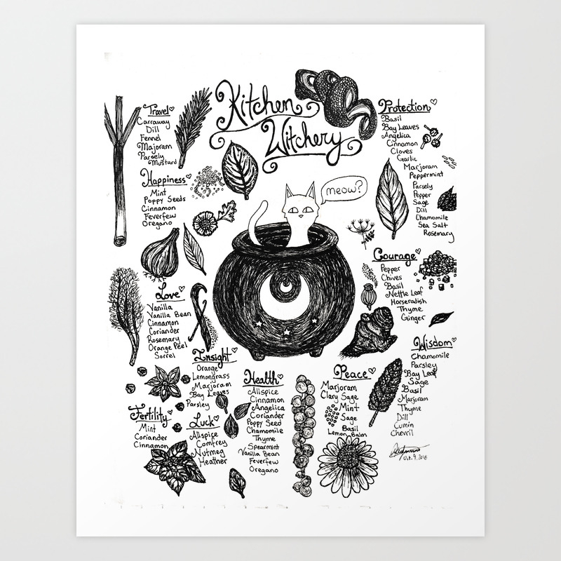 Kitchen Witchery Art Print By Sparrowsnestart Society6