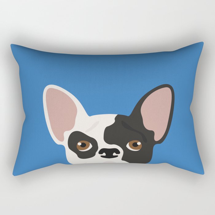 French Bulldog Face Rectangular Pillow
