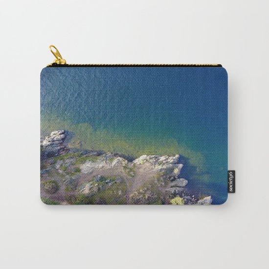 ocean rock green blue Carry-All Pouch