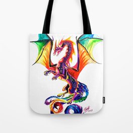 Rainbow Dragon Tote Bag