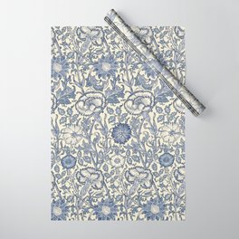 William Morris Pink and Rose China Blue Toile Wrapping Paper