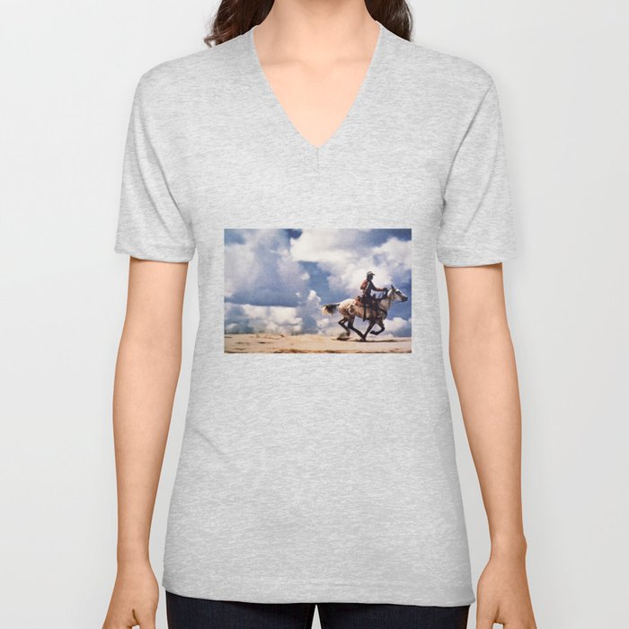 Cowboy V Neck T Shirt