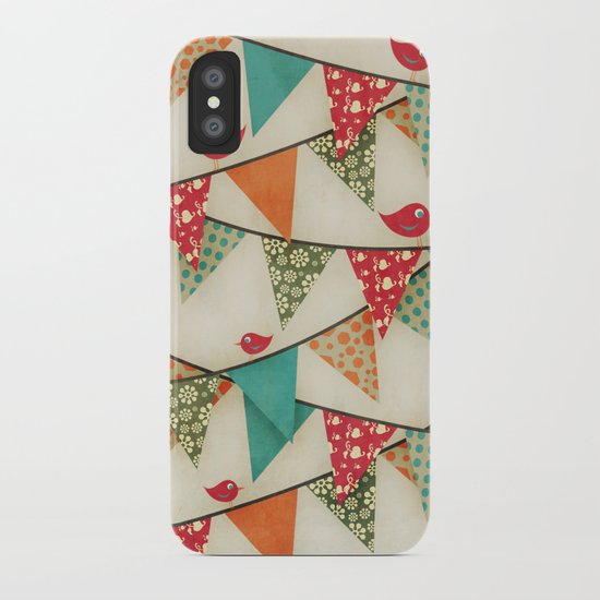 Home Birds 'N' Bunting. iPhone Case