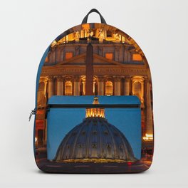 Papal Basilica of St. Peter in the Vatican Backpack | Peace, Digital, Vatican, Religiousbuilding, Color, Architecture, Long Exposure, Worldpeace, Easter, Blue 