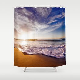 If you like pina coladas - Cape Cod dunes and beach waves color landscape Provincetown photograph / photography  Shower Curtain