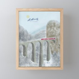 Bernina Express Framed Mini Art Print