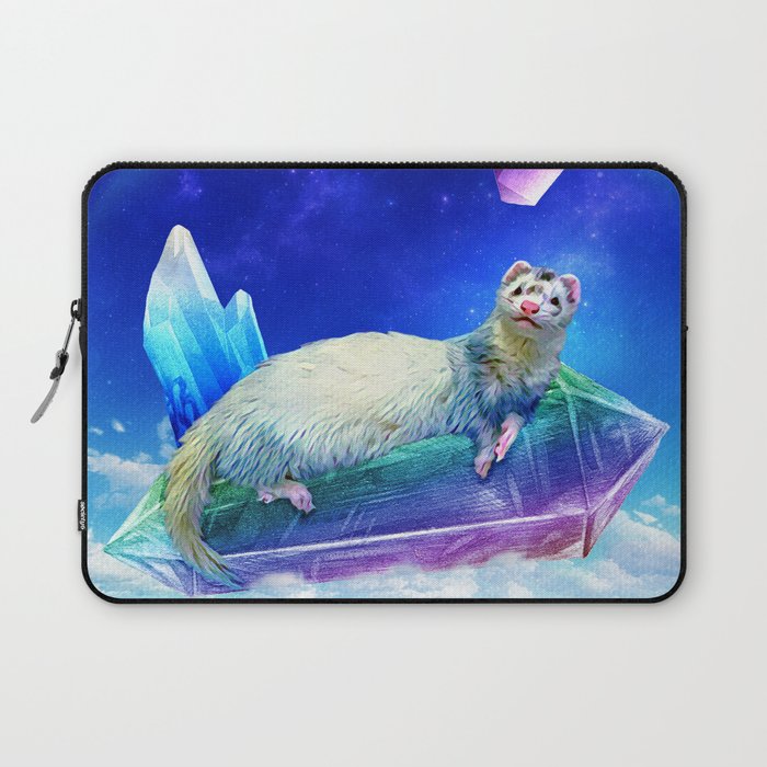 Ferret in the Sky with Crystals Laptop Sleeve