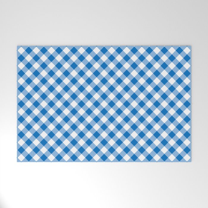 Blue Gingham - 24 Welcome Mat