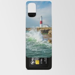 Great Britain Photography - Portland Bill Lighthouse By The Big Ocean Waves Android Card Case