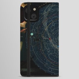 "Planetary System, Eclipse of the Sun, the Moon, the Zodiacal Light, Meteoric Shower" by Levi Walter Yaggi, 1887 iPhone Wallet Case