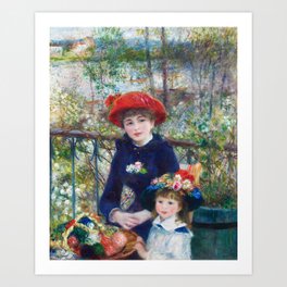 Two Sisters (On the Terrace) (1881) Art Print